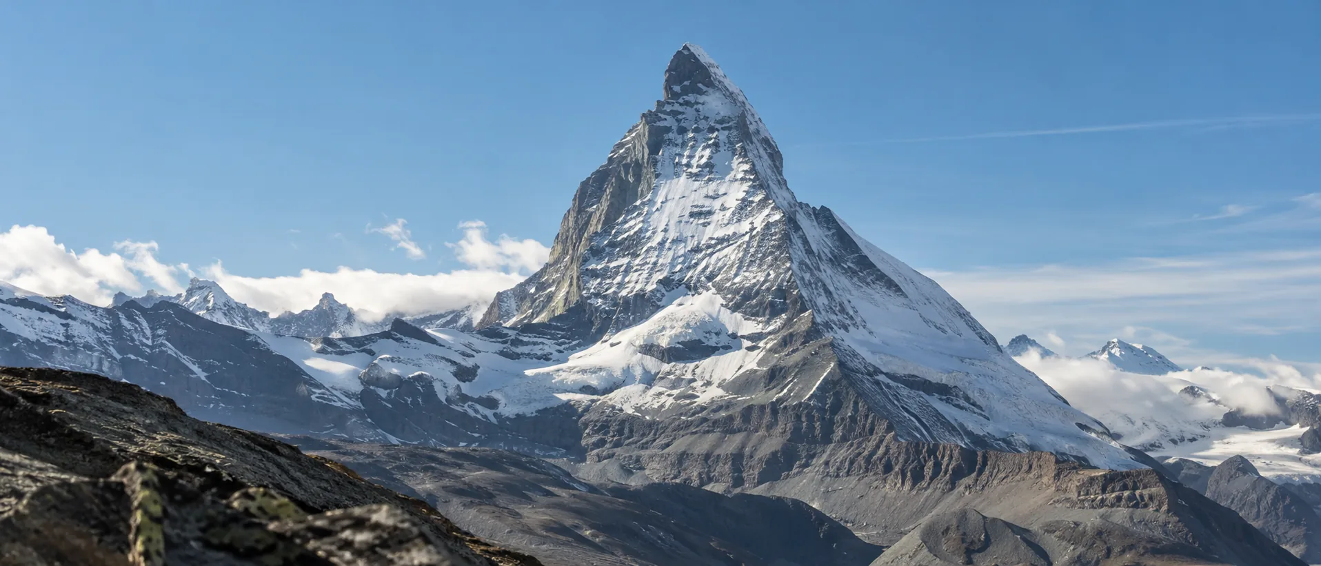 The Matterhorn rising above the Swiss Alps